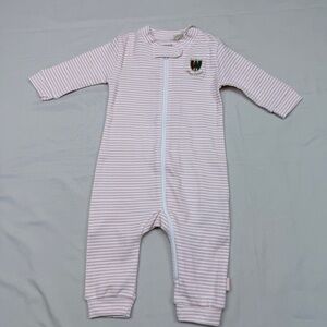 Cozy Pink Striped Kids Footie